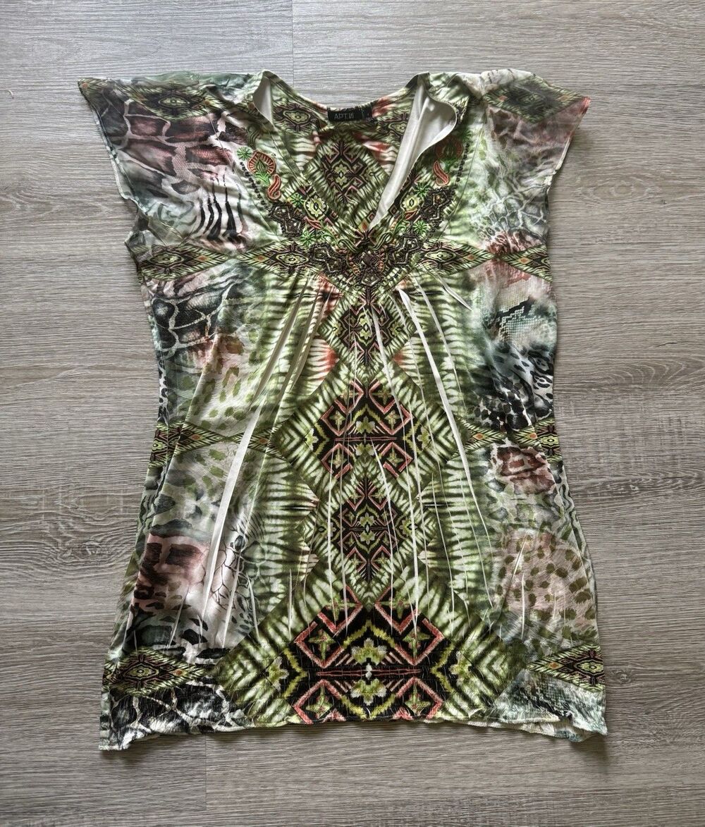 APT 9 Women’s Top Medium Y2K Fairy Stretch Burnout Style
